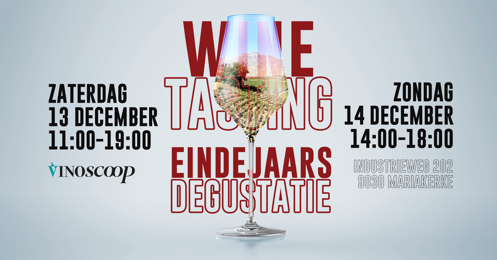 Eindejaarsdegustatie zaterdag 13 december en zondag 14 december '25